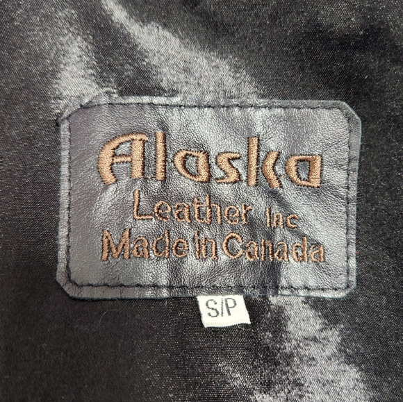 Alaska vintage Button-down Leather Jacket Size Small black - Picture 7 of 11